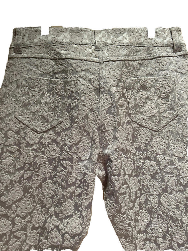 Designer Cache Luxe - Size 8 Pants Floral Textured - image 3